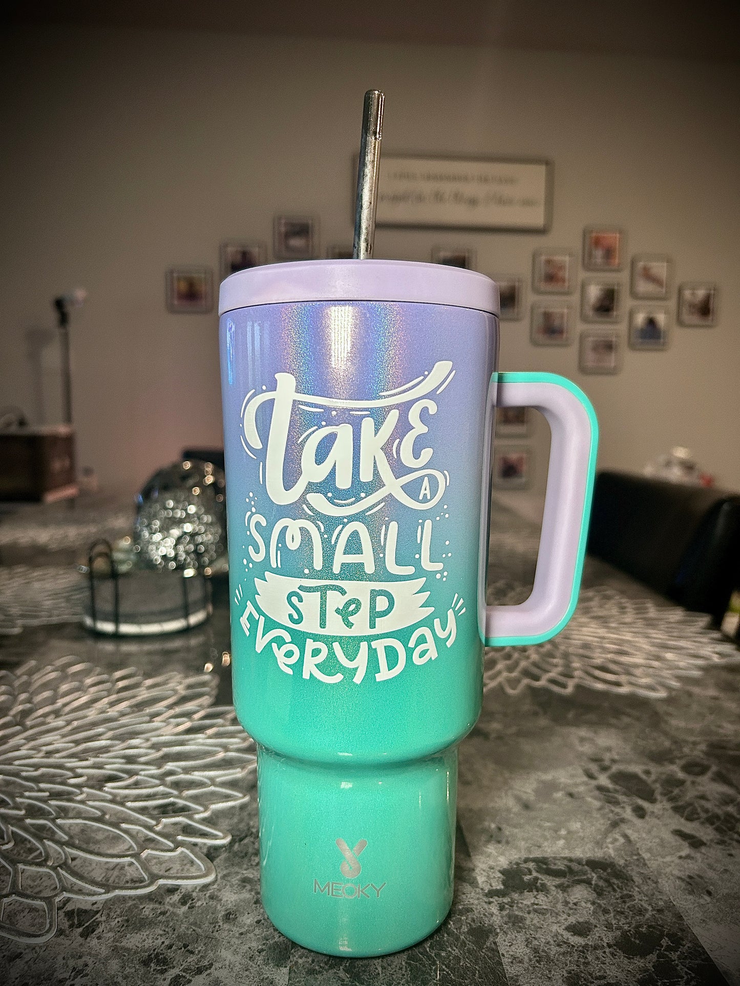 “Take a Small Step Everyday” 40 oz Tumbler – Limited Edition Motivational Mug