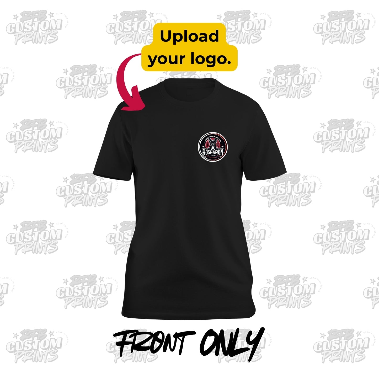 Custom Left Pocket Tee – Front Only - RFB Custom Prints