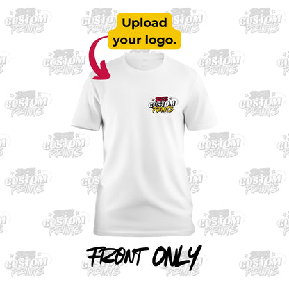 Custom Left Pocket Front Only T-Shirt – White – RFB Custom Prints