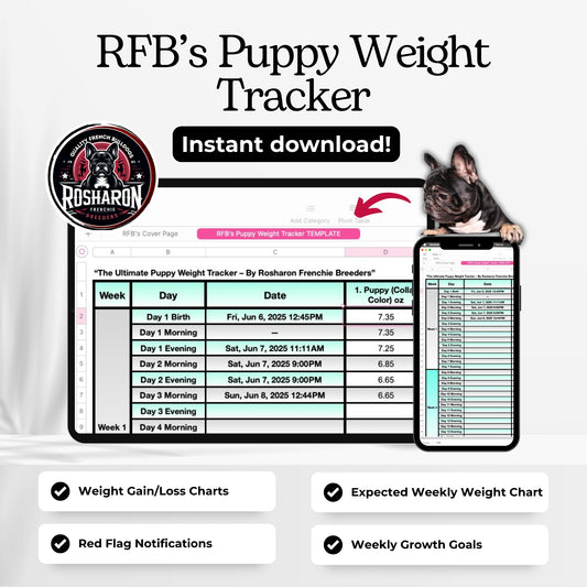 The Ultimate Puppy Weight Tracker – By Rosharon Frenchie Breeders